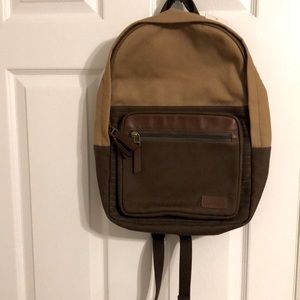 Fossil canvas/ leather backpack